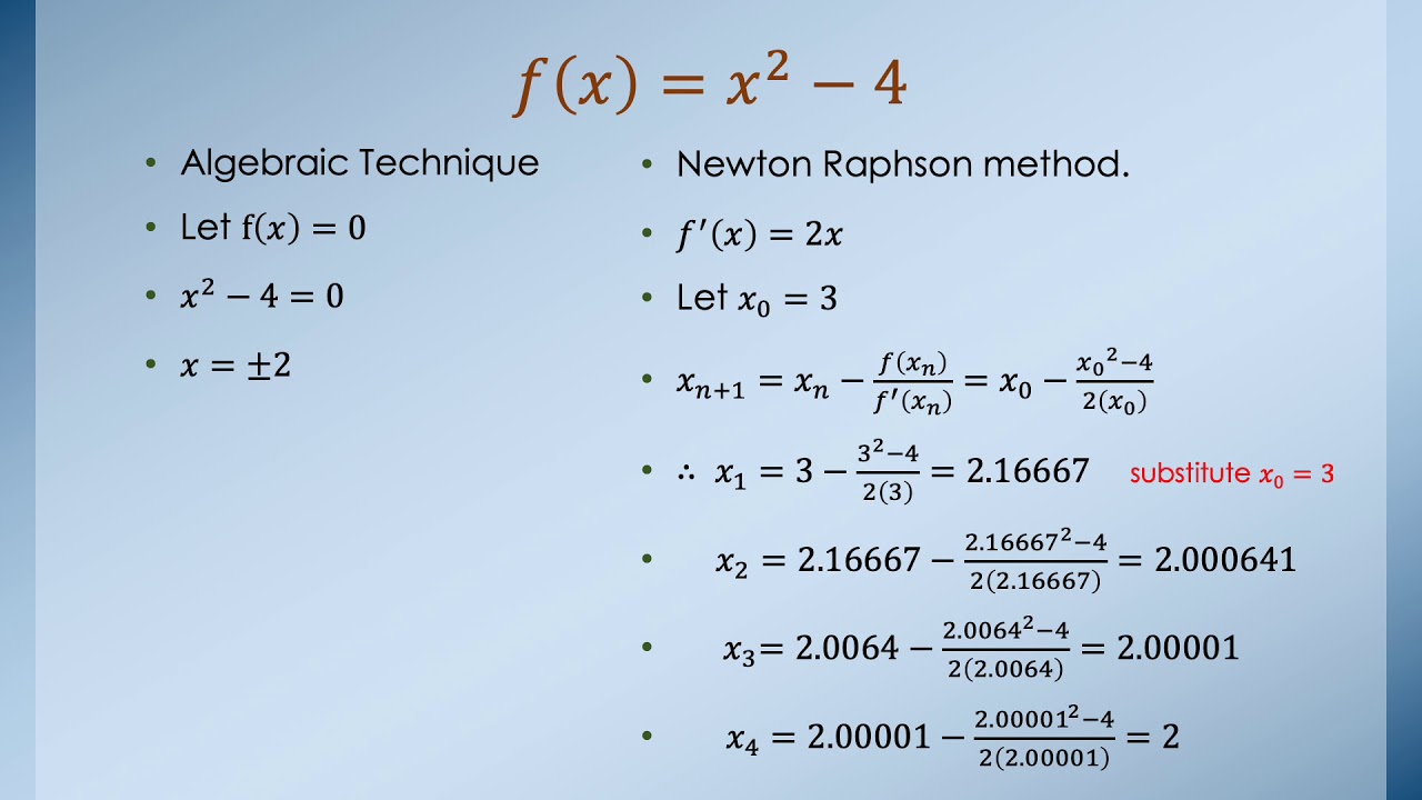 Stpm Newton Raphson Method Introduction And Example Youtube