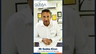 Mr. Kiran Gubba, CEO of Gubba Seed cold storage announces Gubba Biotech Lab's commitments.