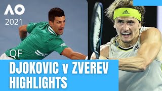 Novak Djokovic vs Alexander Zverev Full Match Highlights (QF) | Australian Open 2021