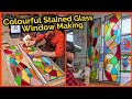 Colourful Contemporary Traditional Stained Glass Window Making