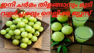 Nellikka Juice|തിളക്കം ഉള്ള ചർമത്തിനും ആരോഗ്യമുള്ള മുടിക്കും നെല്ലിക്ക ഇങ്ങനെ ഉപയോഗിച്ച് നോക്കു.. 😍