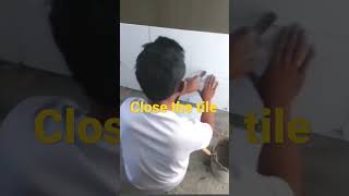 Tile installation,,How to lay wall tiles,របៀបបិទការ៉ូជញ្ជាំង#Shorts