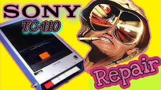 SONY TC-110 FULL REPAIR! (fixing the doctors tape-recorder!)