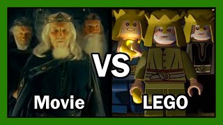 LEGO Lord of the Rings Opening Scene VS Movie Opening - Full Scene