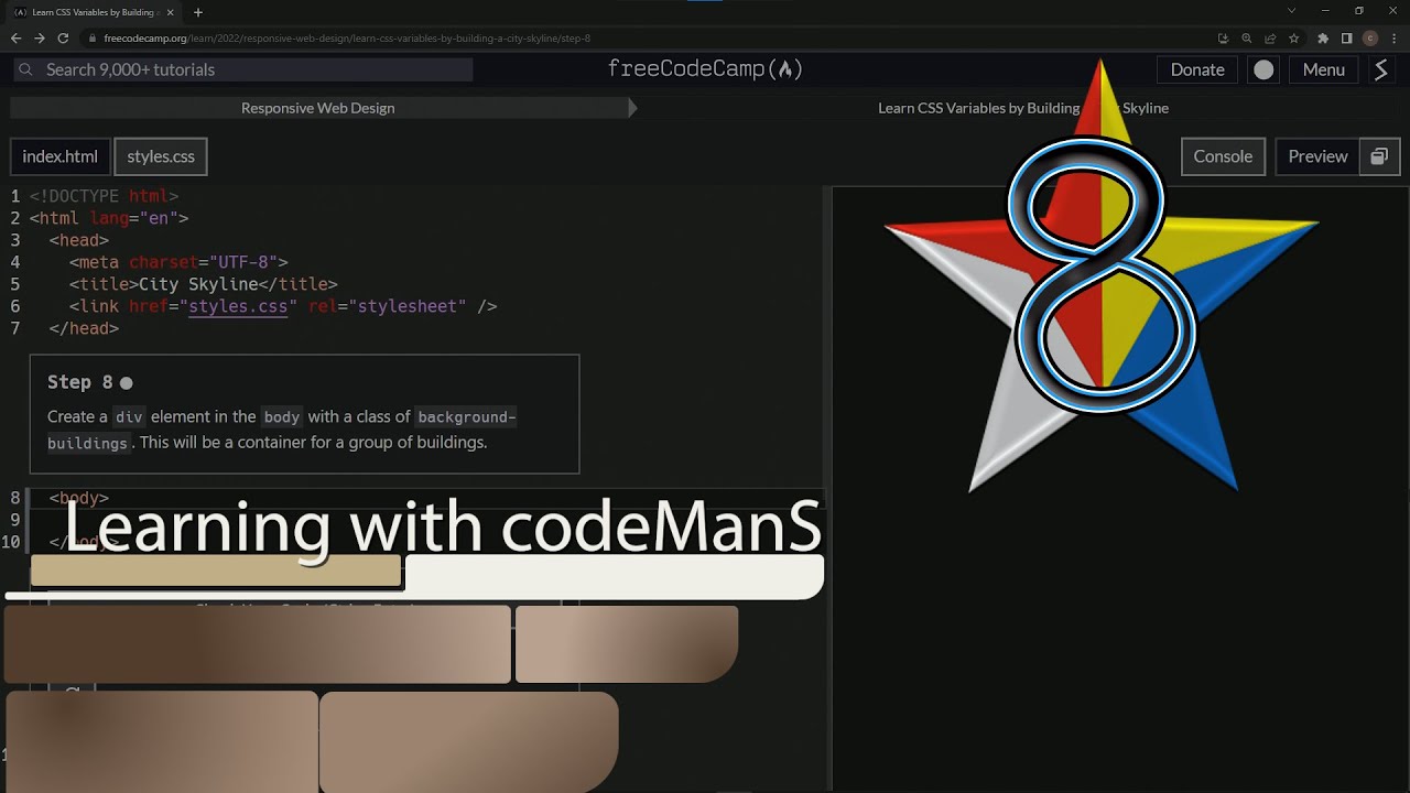Learn CSS | FreeCodeCamp Learn CSS Variables By Building A City Skyline ...