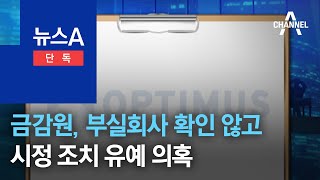 [단독]금감원, 부실회사 확인 않고 시정 조치 유예 의혹 | 뉴스A