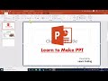 learn to make ppt powerpoint presentation बनाना सीखे msoffice mspowerpoint ppt