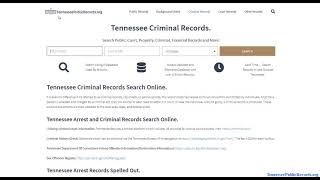 Free Criminal Background Check In Tennessee (Criminal and Arrest Records Search Online).