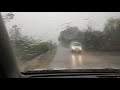 drive in heavy rains haldipur navilgone road uttara kannada .