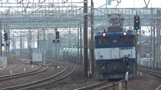 JR貨物 EF64-1020+EF64-1036 専用貨物列車(3088レ 大宮更新重連) 清洲駅