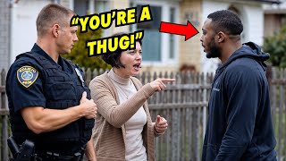 Racist Neighbour Calls Cops On BLACK MAN, 7 Minutes Later, She Gets The Shock Of Her Life...