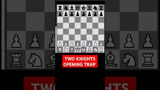 TWO KNIGHTS OPENING TRAP #queensacrifice #checkmate #trap #sacrifice #chesstricks #shorts