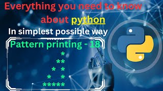 Pattern printing 18 | hollow left half pyramid | pattern printing in python | python full course
