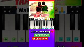 tere jesa yaar kahan ❤🥺 | A true friendship | piano tutorial | walkband app #shorts