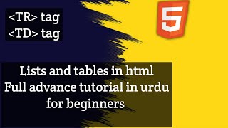 HTML Tutorial: Lists and Tables | Web Development Tutorials #3