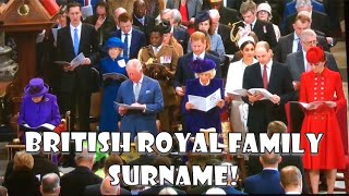What Surname Do The British Royal Family Use?