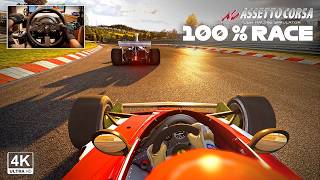 Niki Lauda's Ferrari 312T -1975 German GP Nordschleife 100% Race H-Shifter + Steering wheel gameplay