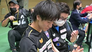 【ハイライト】男子準々決勝 曽根翔 vs 戸上隼輔｜卓球 第4回パリ五輪日本代表選考会