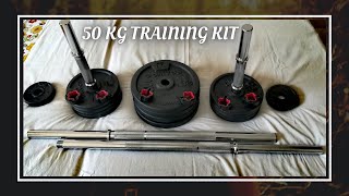 DOMYOS Weight Training Dumbbells and Bars Kit 50 kg -Review I Decathlon Bodybuilding I Gym at Home