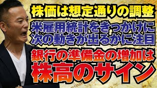 【グローバルマクロ戦略（無料）】株価は想定通りの調整！米雇用統計をきっかけに次の動きが出るかに注目！銀行の準備金の増加は株高のサイン！