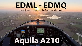 Von Landshut nach Genderkingen mit einer Aquila A210