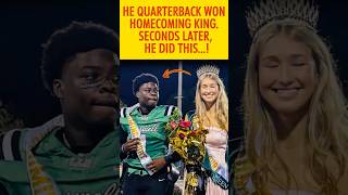 Football quarterback wins homecoming king, Seconds later, the stadium falls silent! #shorts