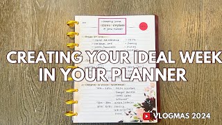 Creating Your Ideal Week In Your Planner #vlogmas2024