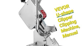 VEVOR U-shape Bag Clipper Clipping Machine, Manual Sausage Clipper, Portable Fish, Coral and more