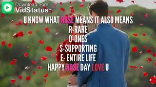 A Rose day special what's app status