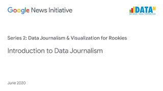 Data Journalism & Visualization for Rookies: Introduction to Data Journalism