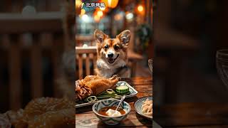 北京探险之旅：跟随柯基打卡地道景点与美食！ #corgi #pets #midjourney