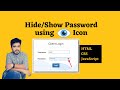 Show/Hide Password using Eye icon in HTML and JavaScript