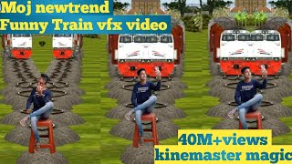 12 January 2021 Moj newtrend! funny Train vfx video! viral magic video! kinemaster editing video