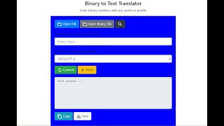 Binary to Text Converter App in JavaScript