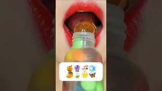 ASMR EATING EMOJI FOOD🍯🔮🍜🧊🥭🍃🌟🦋 #asmrsounds #subscribe #asmreating #asmrvideo #emoji