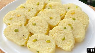 सिर्फ 10Min 1कप सूजी से बनेगी 1किलो हलवई जैसी मिठाई | Suji and Milk Powder Sweets Recipe | Dessert