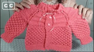 Casaquinho Bela Em Trico Para Bebes De 9 A 12 Meses