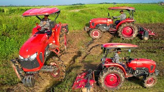 The tractor works - Tractor Kubota L5018vn Cultivation of farmland / Tractor Kubota farmer - Máy cày