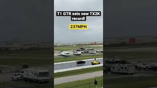 T1 GTR sets TX2K roll race record! #tx2k #nissangtr #shorts #cars #racecar