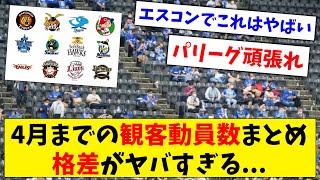 【12球団】3,4月のプロ野球観客動員数まとめ、格差がヤバいことに...【なんJ なんG反応】【2ch 5ch】