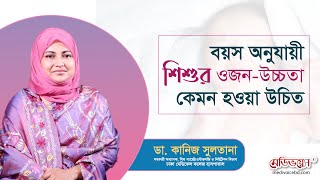 বয়স অনুযায়ী শিশুর ওজন-উচ্চতা কেমন হওয়া উচিত | ডা. কানিজ সুলতানা | MedivoiceBD