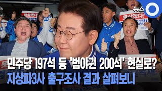 민주당 197석 등 '범야권 200석' 현실로?... 지상파3사 출구조사 결과 보니