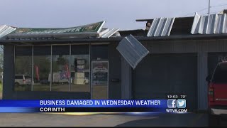 Corinth business owner shows storm damage