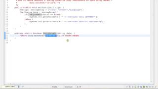 USING REGEX CHECK WHETHER STRING CONTAINS ONLY CHARACTERS IN JAVA