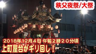 ふりかえり！『２０１８年秩父夜祭』　〜上町屋台が秩父地方庁舎（北）交差点でギリ回し！　〜