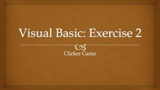 Visual Basic Exercise 2
