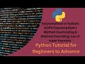Polymorphism in Python| OOPS Polymorphism| Method Overloading & Method Overriding| super keyword