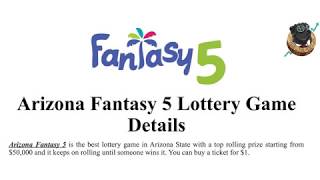 Arizona Fantasy 5 Lottery Game Details | The Lottery Lab