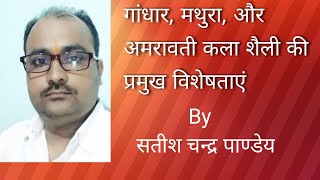 भारत में मूर्ति निर्माण की  गांधार, मथुरा और अमरावती शैली की विशेषताएं Gandhar oir Mathura kala