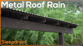 ► Heavy Rain Sounds for Sleeping ~ Hard Rain on a Tin Roof / Metal Roof ~10 hours Lluvia, No Thunder